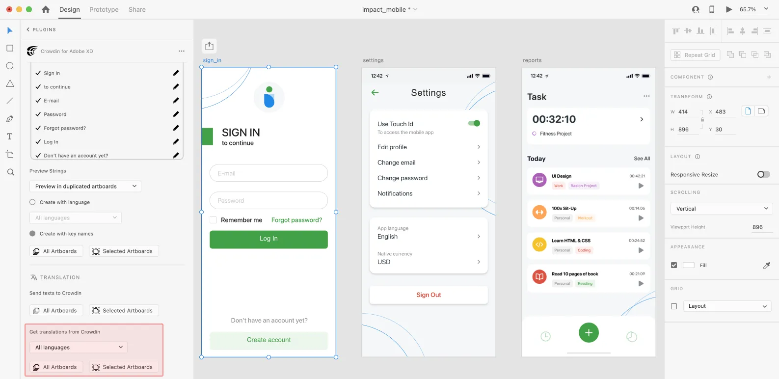 Adobe XD 插件从 Crowdin 获取译文